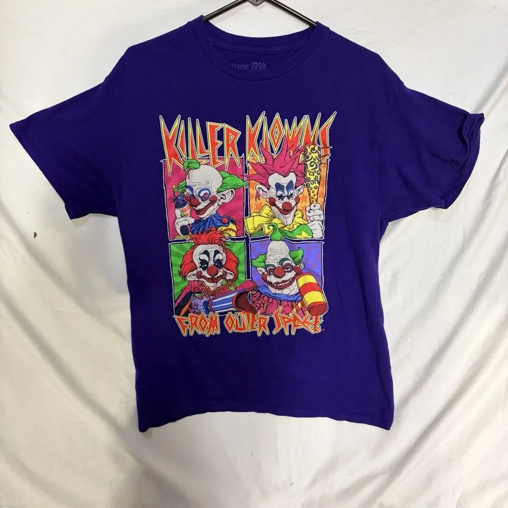 Killer Klowns from Outer Space 1988 Purple Graphic T-Shirt Men's Size L